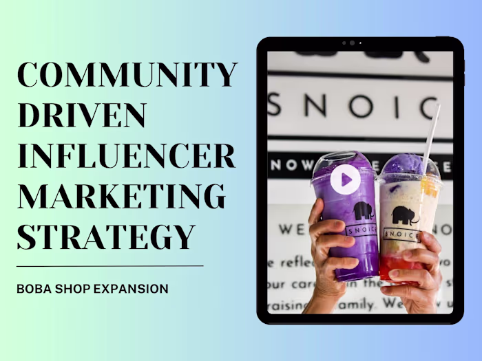 Influencer Marketing Strategy for a Boba Shop Expansion 
