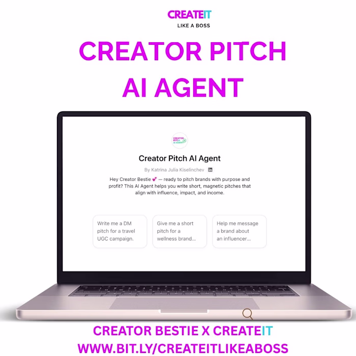 Just created a Creator Pitch AI agent (and a free preview on...