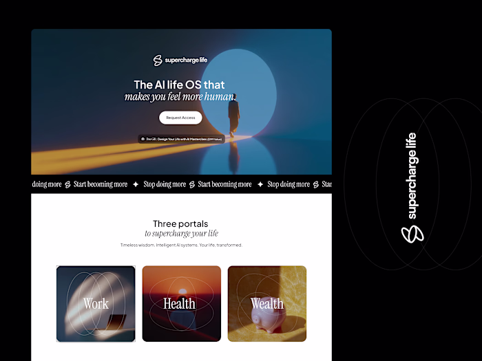 Landing page & learning platform - Supercharge Life AI