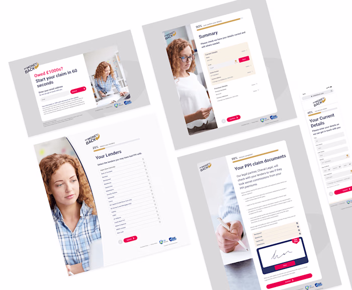 MyMoneyBack - Full UX / Ui Design, Flow, Research & Analysis