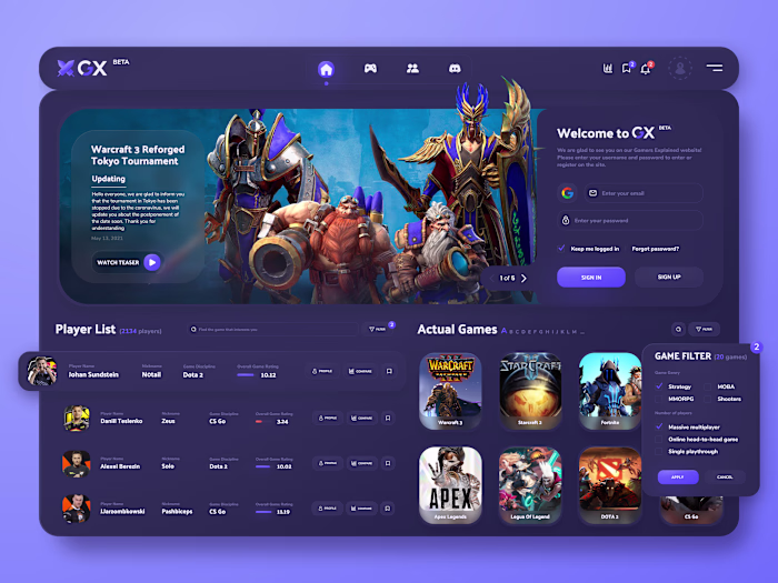 Gaming Website