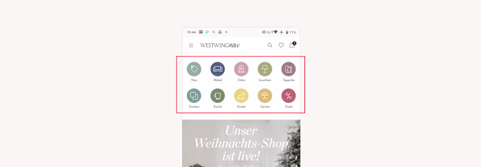 Westwing - Improving the Shop Navigation