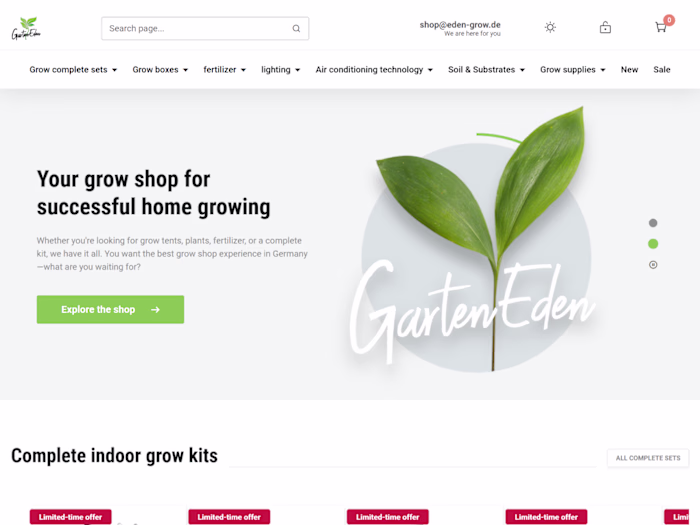 Garten Eden - Woo-Commerce Website Design