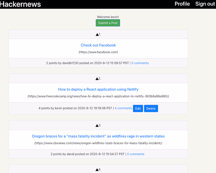 HackerNews Clone – Interactive Article Sharing Platform