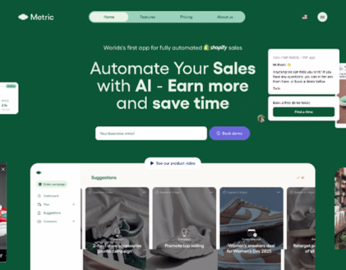 Website design Metric.tech Mahdi Webi