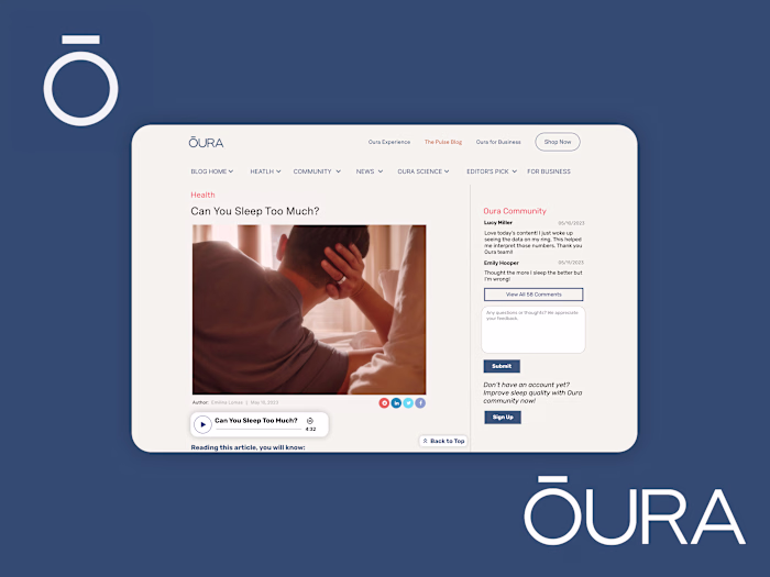 UI and Content Design for Health Education Blog