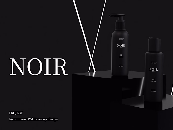 NOIR UX/UI Design Responsive E-commerce Website