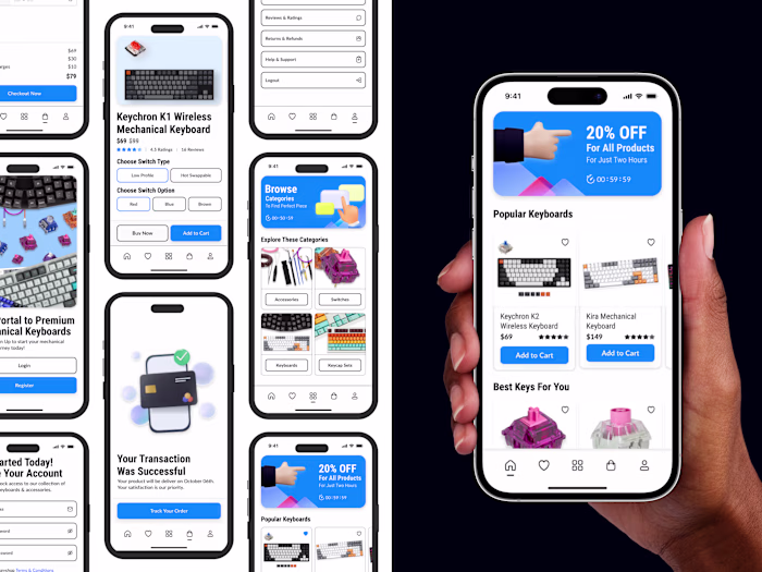 KeyShop E-Commerce Mobile App Design & Prototype