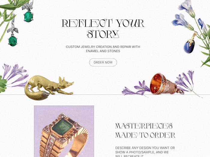 A Website for a Custom Jewelry Maker