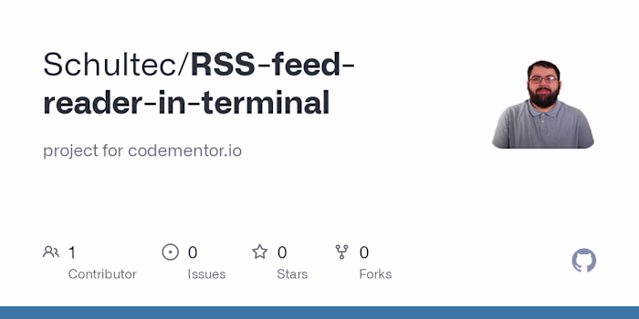 GitHub - Schultec/RSS-feed-reader-in-terminal: project for code…