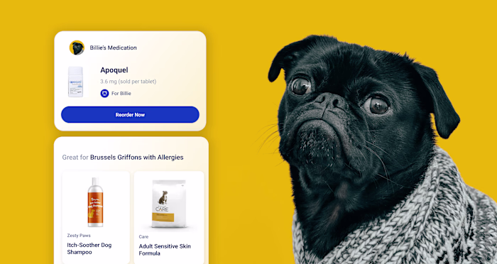 Increasing pet food & supplies sales on a pet pharmacy website