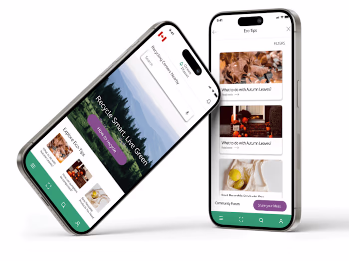 Mobile App and Web Design for Recycling Service: Behance