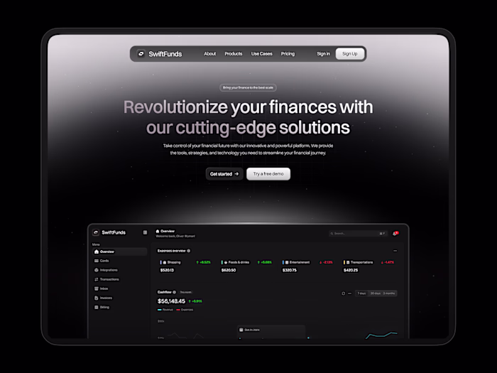 SwiftFunds Fintech Dashboard