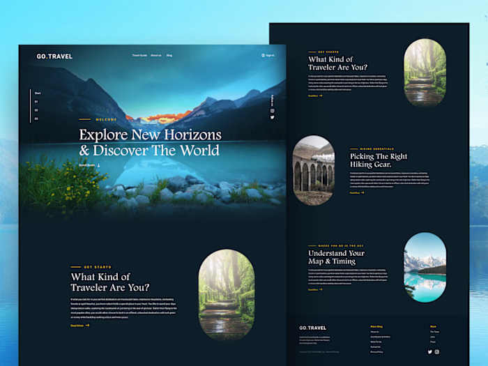 Travel Landing Page UI Design