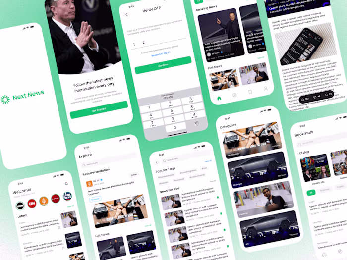 NextNews APP UI Design
