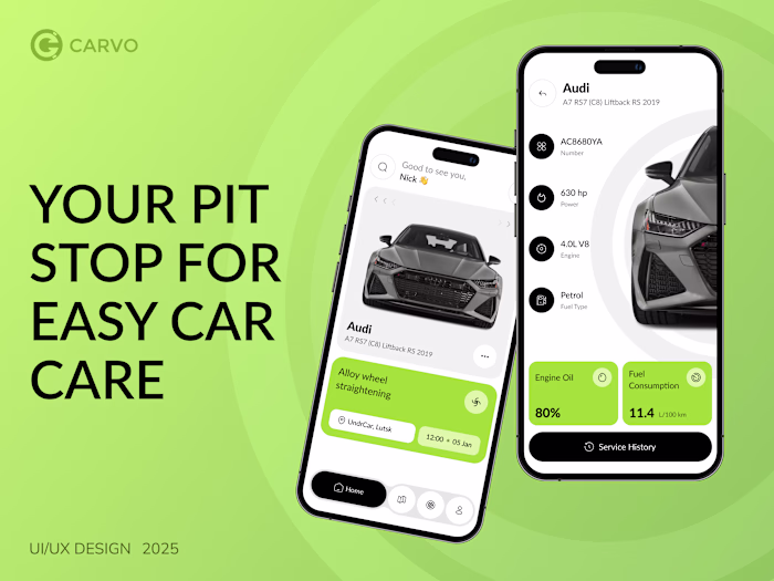 Carvo – Auto Service App Concept