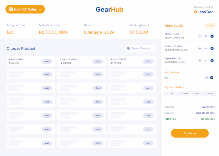 Point Of Sales (Cashier & CMS)