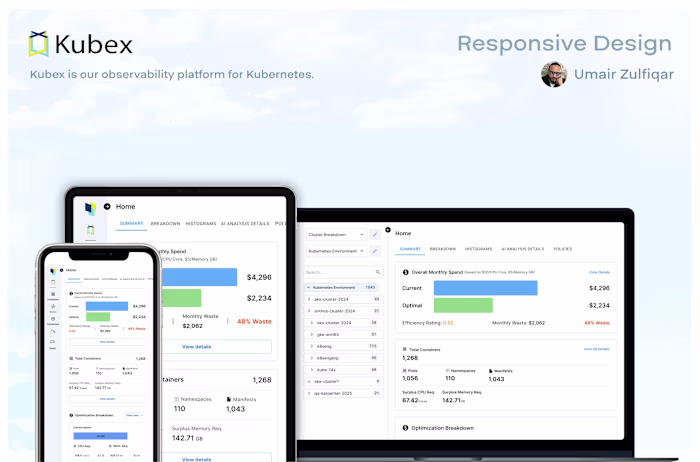 UX/UI Design for Kubex Analytics Platform