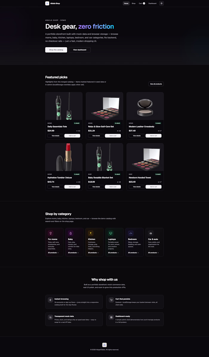 ABails Shop is a responsive