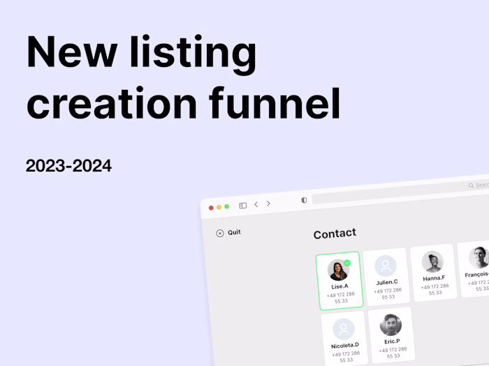 j-b schneider - Listing creation funnel