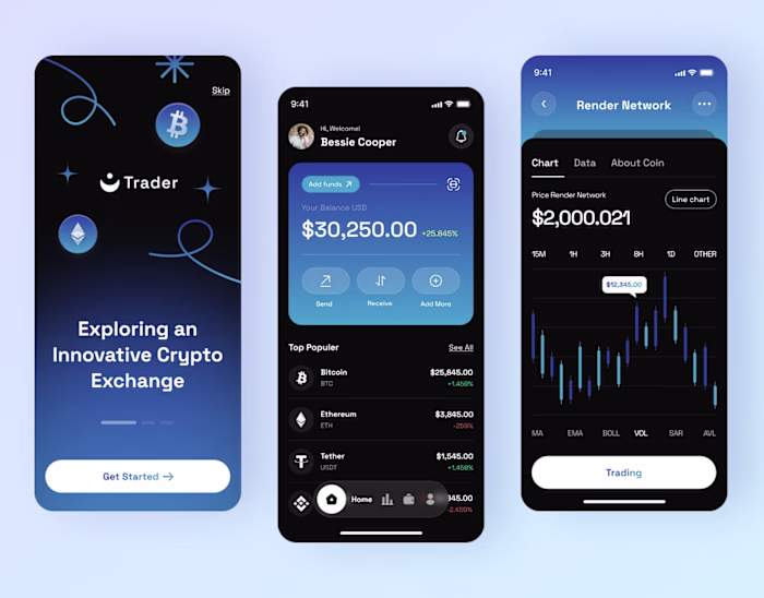 Trader - Crypto Trading App,Crypto Wallet App
