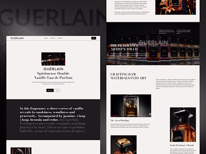 Guerlain Perfume Landing Page