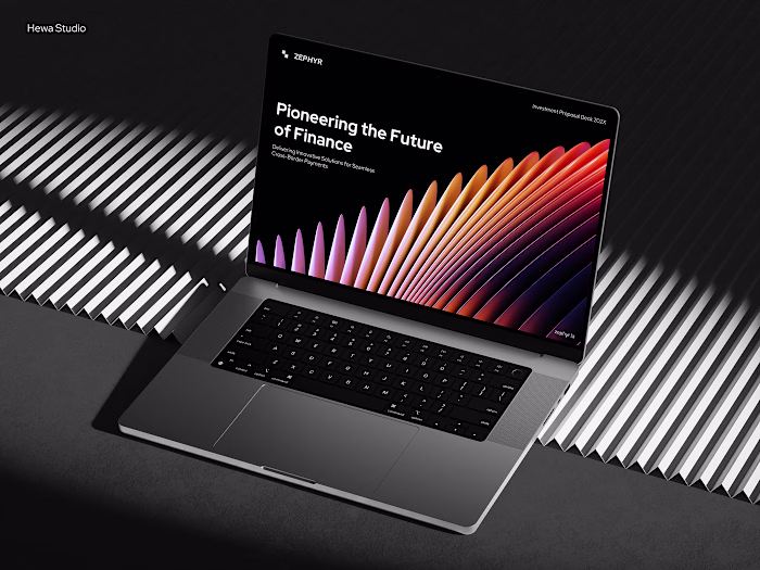 Investor Pitch Deck Design for Fintech SaaS Startup