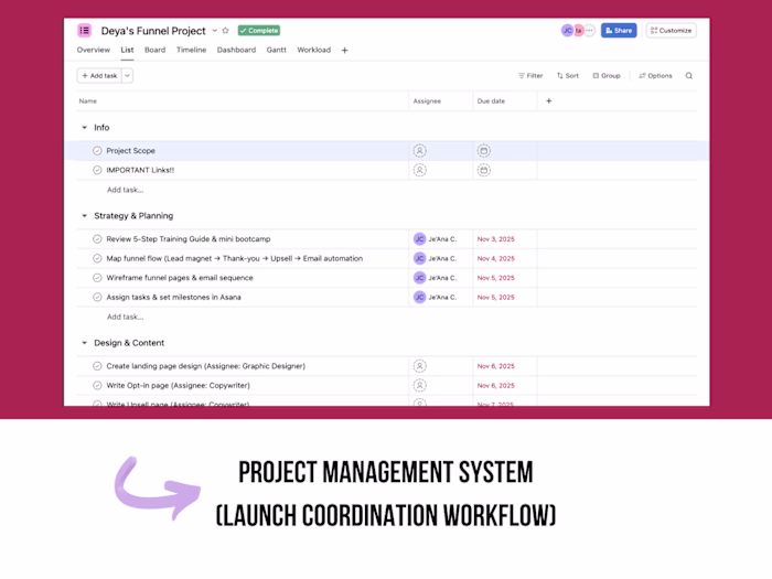 📌 Project Management & Launch