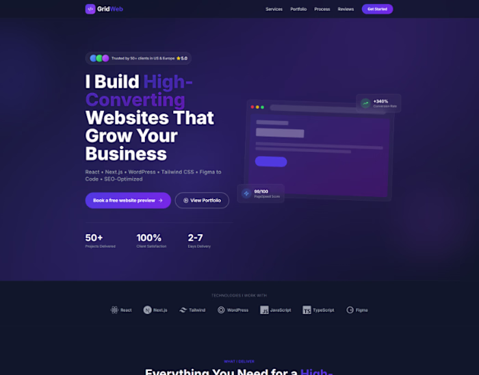 Modern Web Agency Landing Page | UI/UX Design
