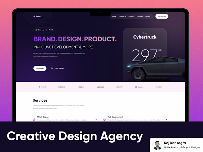 SYNCO | Creative Agency Website (Landing Page)