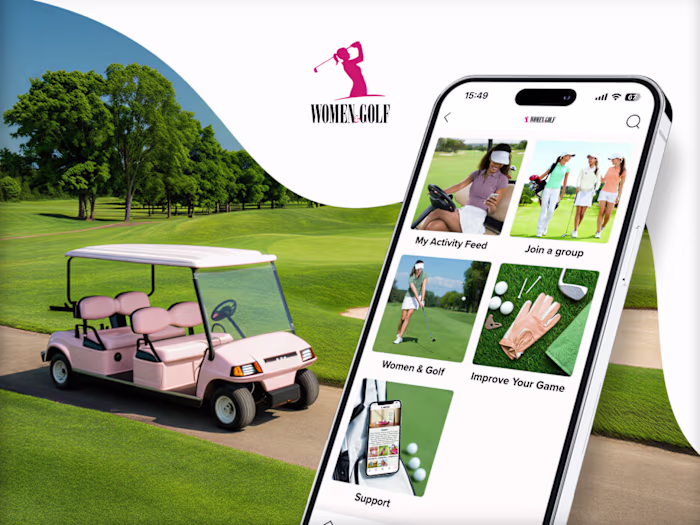 Women&Golf UI App Branding Redesign
