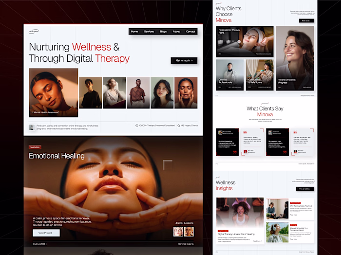  Wellness Platform Design & Build for Minova in Framer