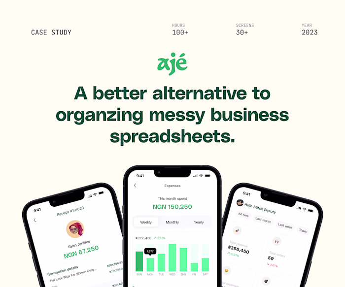 Aje - A case study on Behance