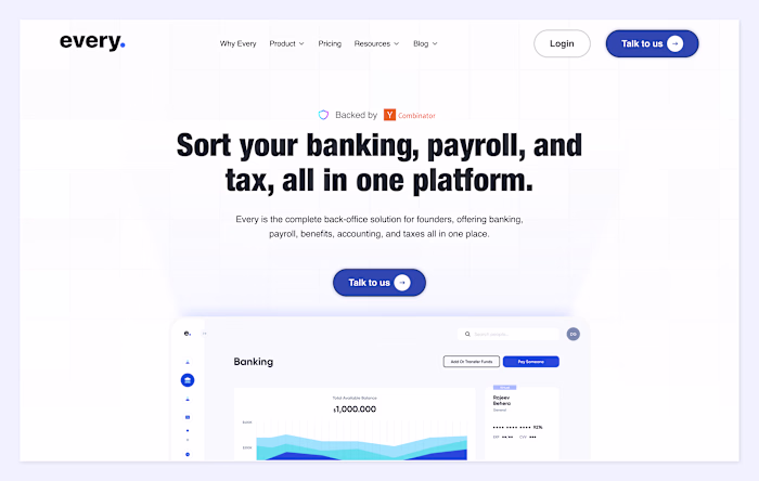 Every.io Landing Page redesign