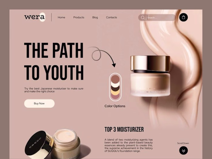 Captivating E-Commerce Landing Page for Luxury Skincare Brand