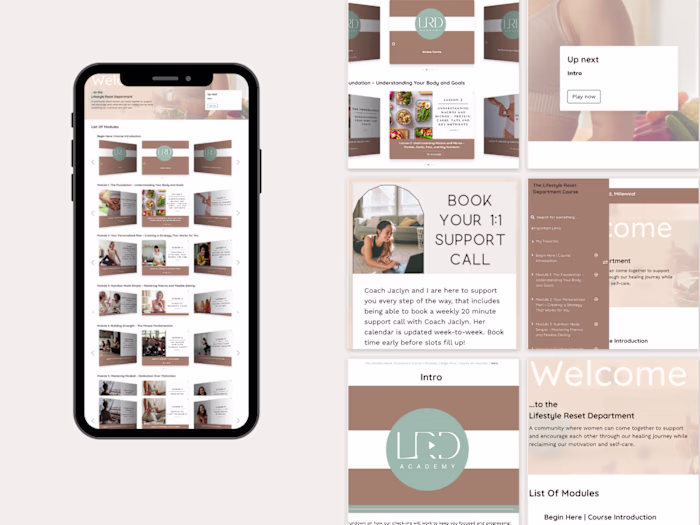 Kajabi Course Redesign for Health & Fitness Brand