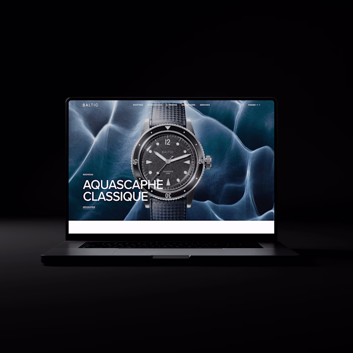Webdesign and art direction for Baltic Watches website