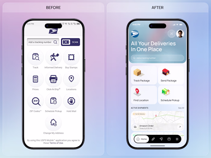 USPS Mobile App Redesign —
