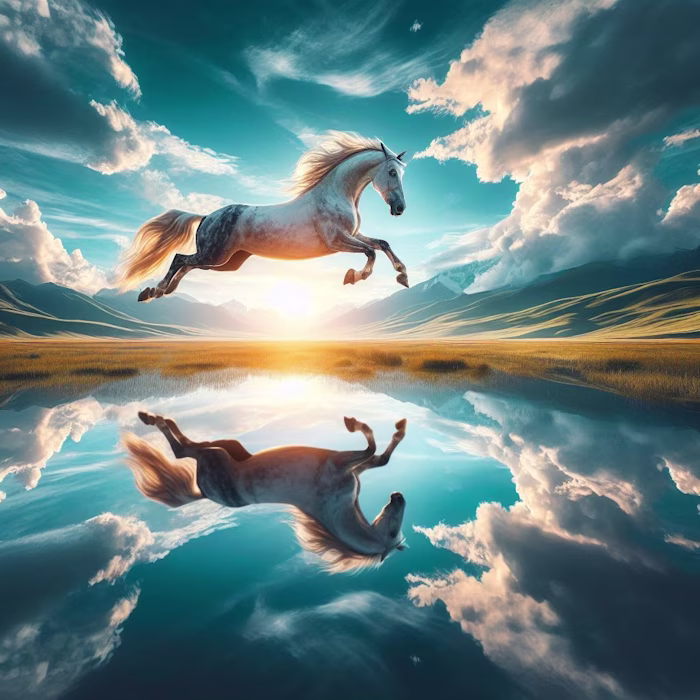 AI Art - Flying Horse