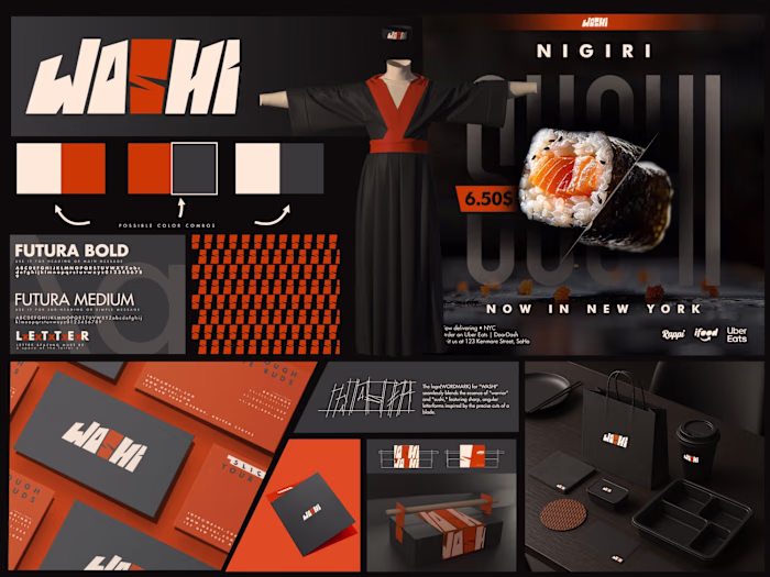 Washi – sushi branding - Hasnain Toor