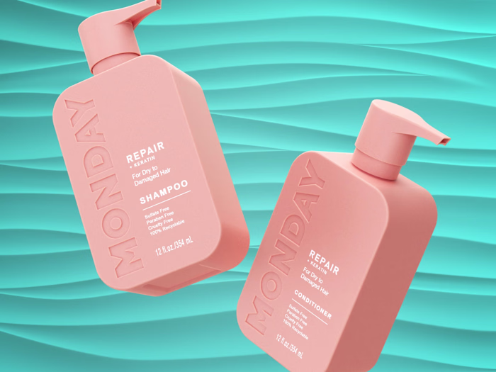 Visualization for the MONDAY Shampoo & Conditioner brand