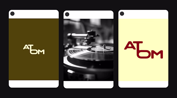 Atom: Logo Design, Identity & AI Imagery