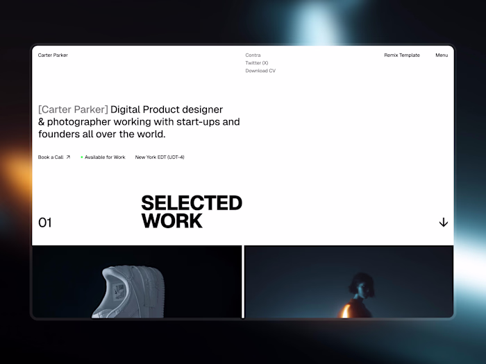 Draftline - Framer Creator Portfolio Template