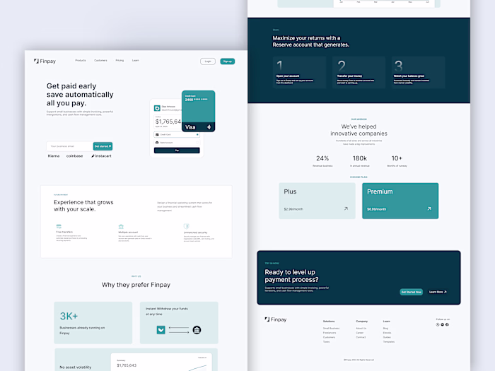 Finpay Landing Page Design (UI/UX)