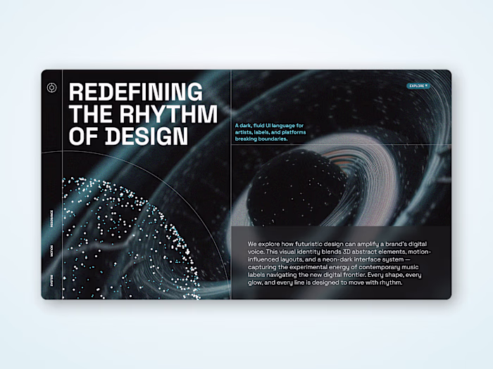 Presentation Cinematic UI for Music & Tech Brands