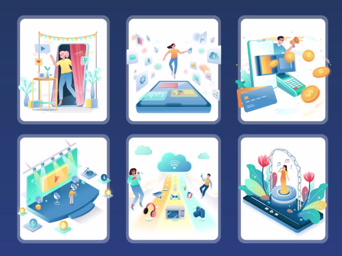 Hero Image Illustrations for Animation Studio Website