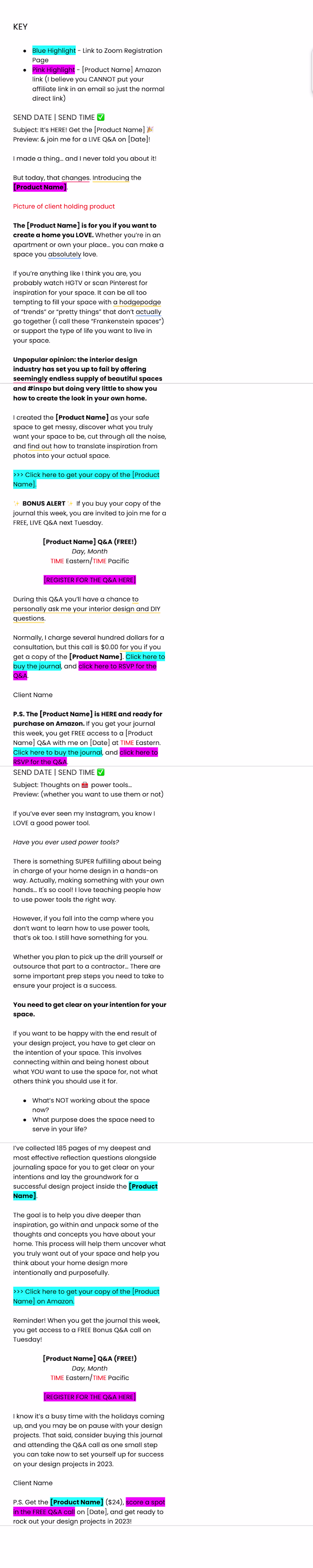 Product Sales Emails