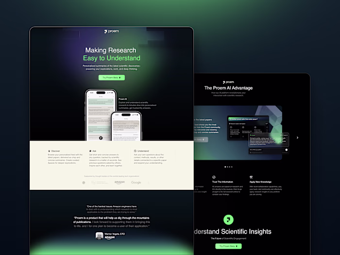 Proem AI Website: Framer Development