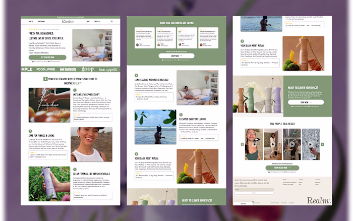 Listicle Landing Page designed and