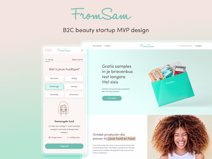 B2C beauty startup MVP design - Full UX case study